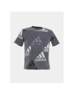 T-shirt multi-logo gris enfant - Adidas