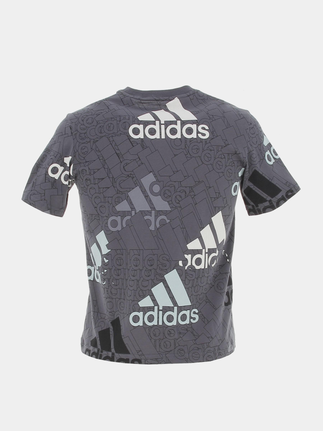 T-shirt multi-logo gris enfant - Adidas