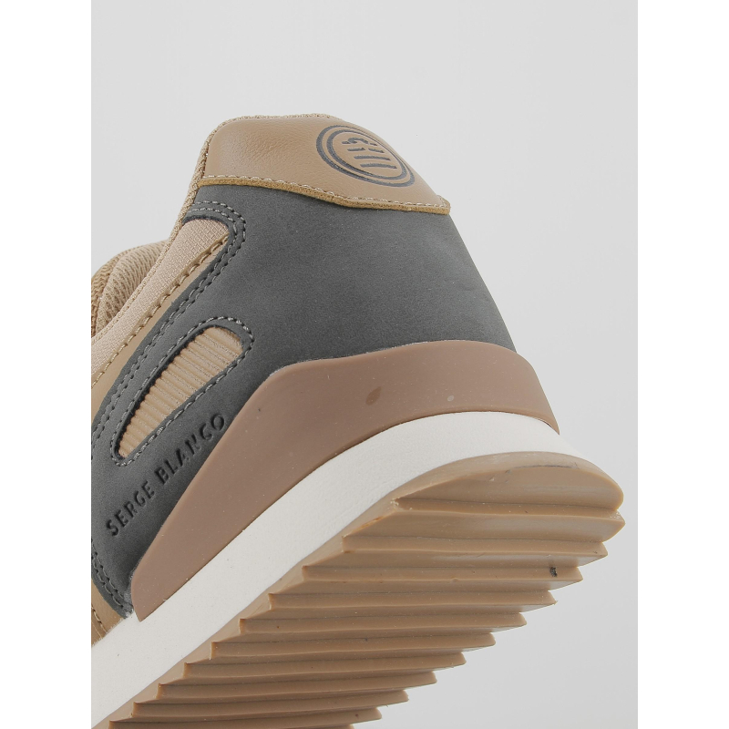 Baskets play marron homme Serge Blanco wimod