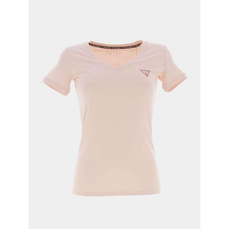 T-shirt mini triangle rose femme - Guess