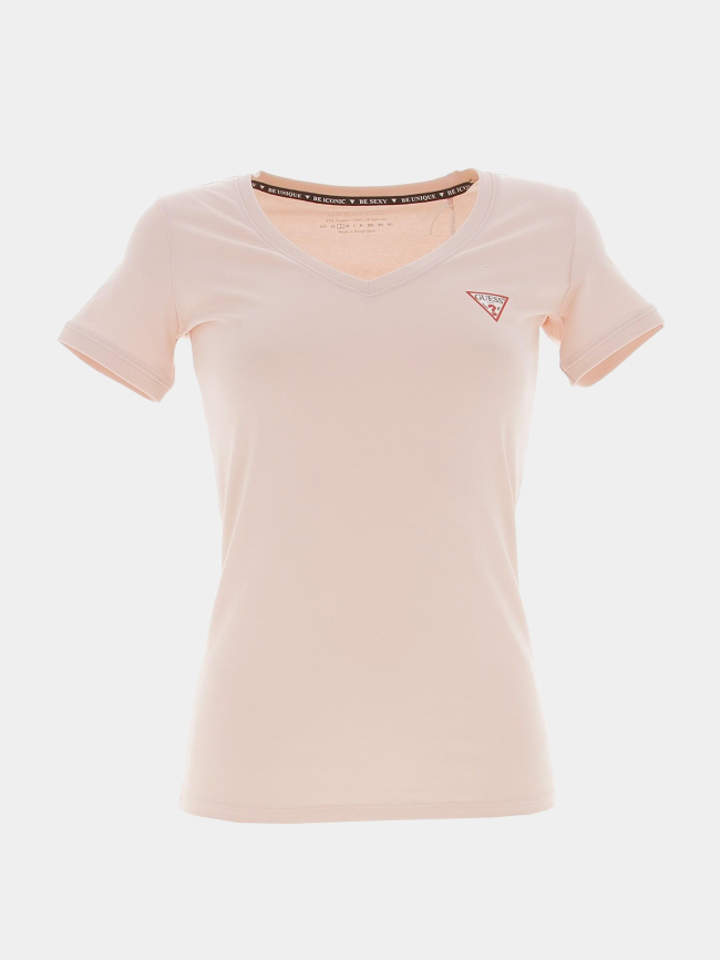T-shirt mini triangle rose femme - Guess