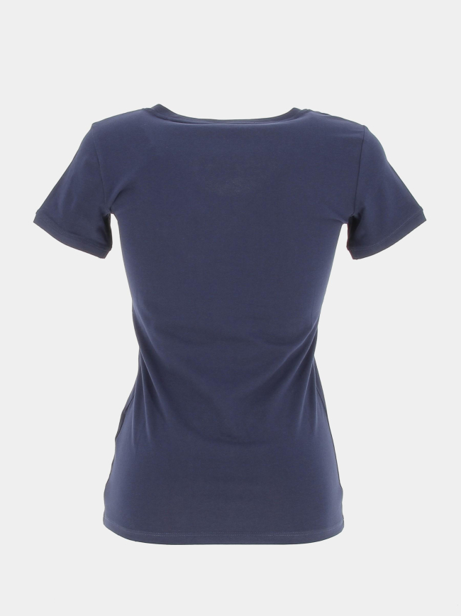 T-shirt mini triangle bleu marine femme - Guess