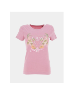 T-shirt triangle flowers rose femme - Guess
