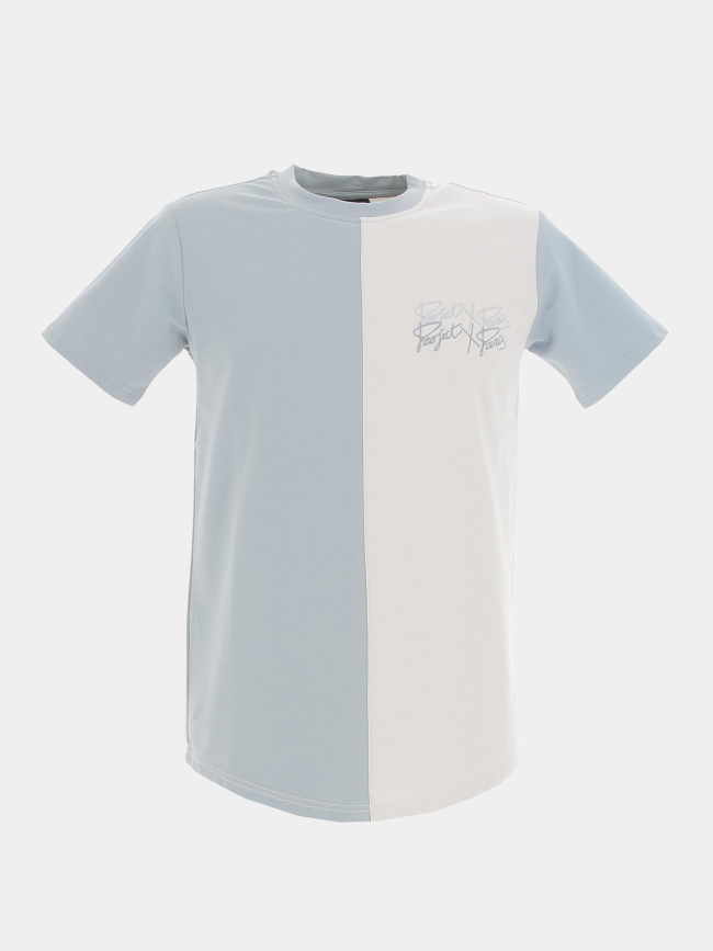 T-shirt colorblock bleu beige homme - Project X Paris