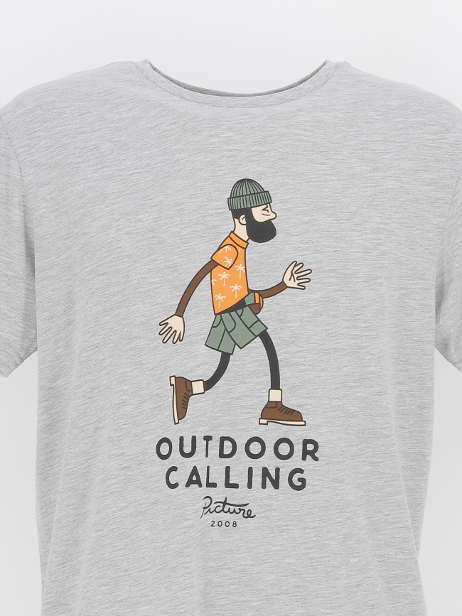 T-shirt murray outdoor calling gris chiné homme - Picture