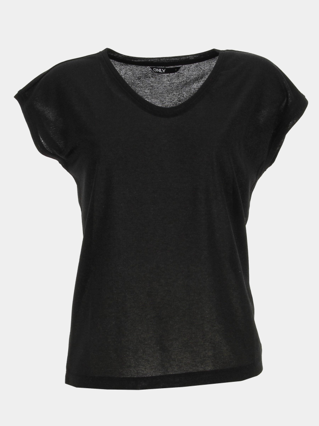 T-shirt top lurex noir femme - Only