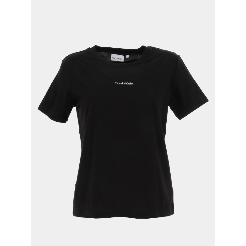T-shirt micro regular noir femme - Calvin Klein