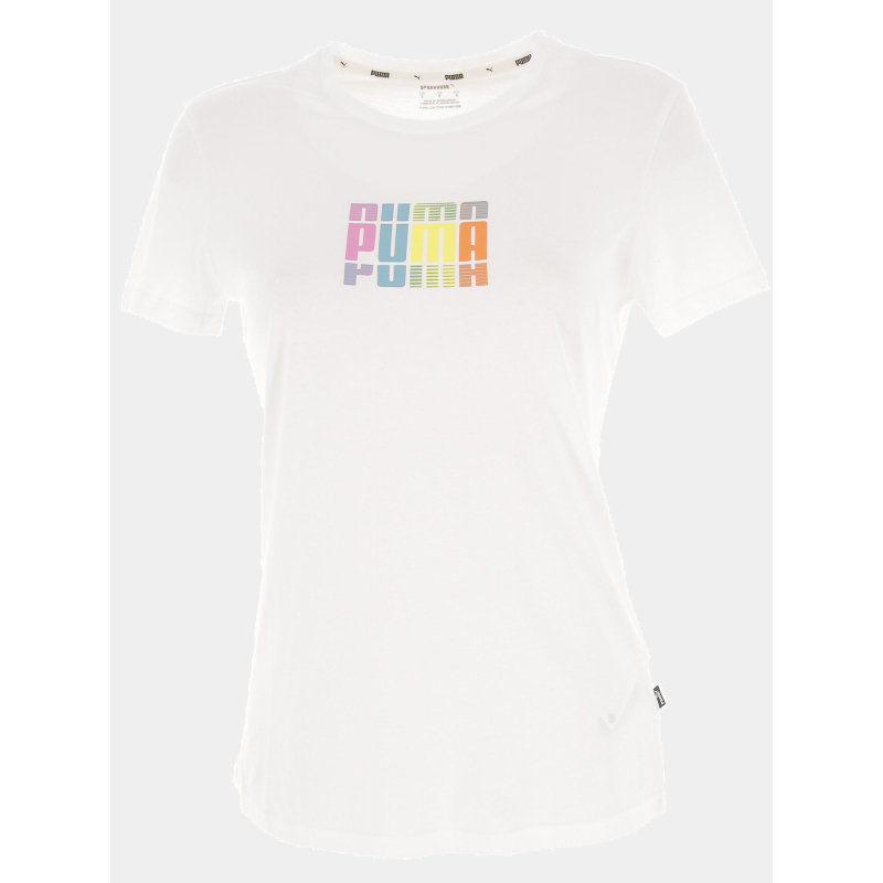 T-shirt logo blanc femme - Puma