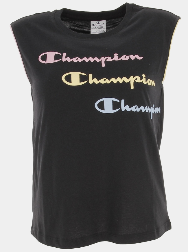 Débardeur logo court noir fille - Champion