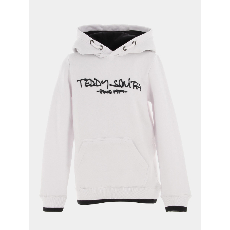 Sweat à capuche siclass blanc enfant - Teddy Smith