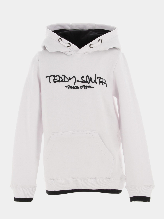 Sweat à capuche siclass blanc enfant - Teddy Smith