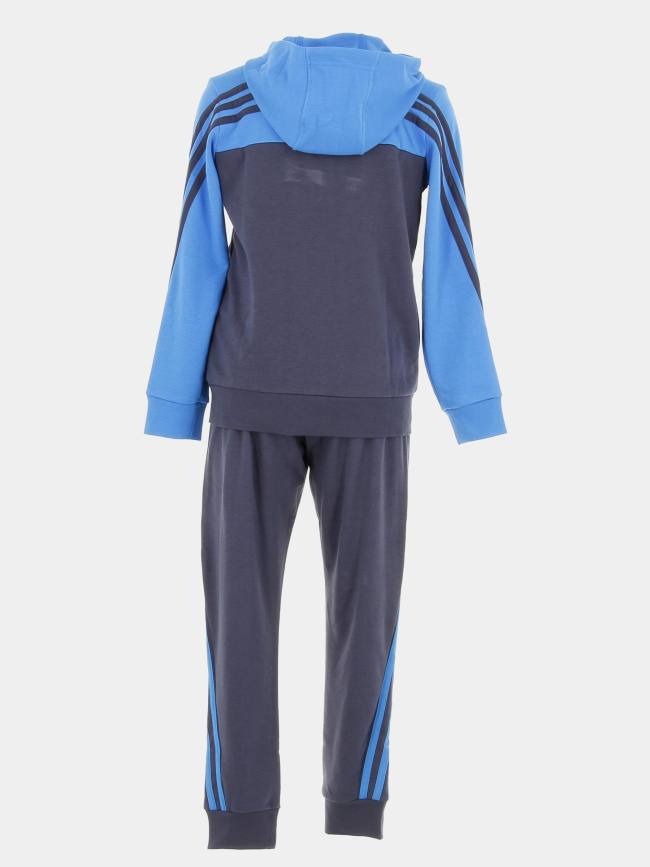 Survêtement sweat zippée bleu garçon - Adidas