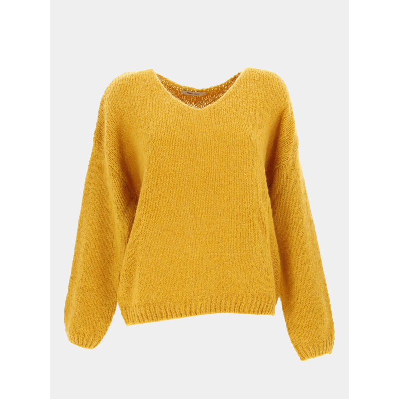 Pull molly jaune moutarde femme - Teddy Smith