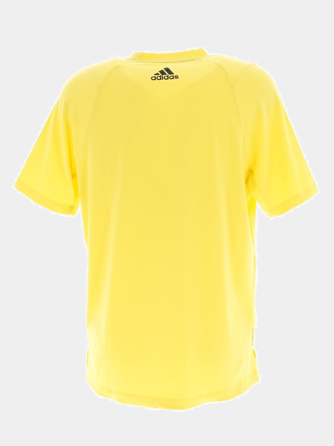 T-shirt de sport ti 3 barres jaune homme - Adidas