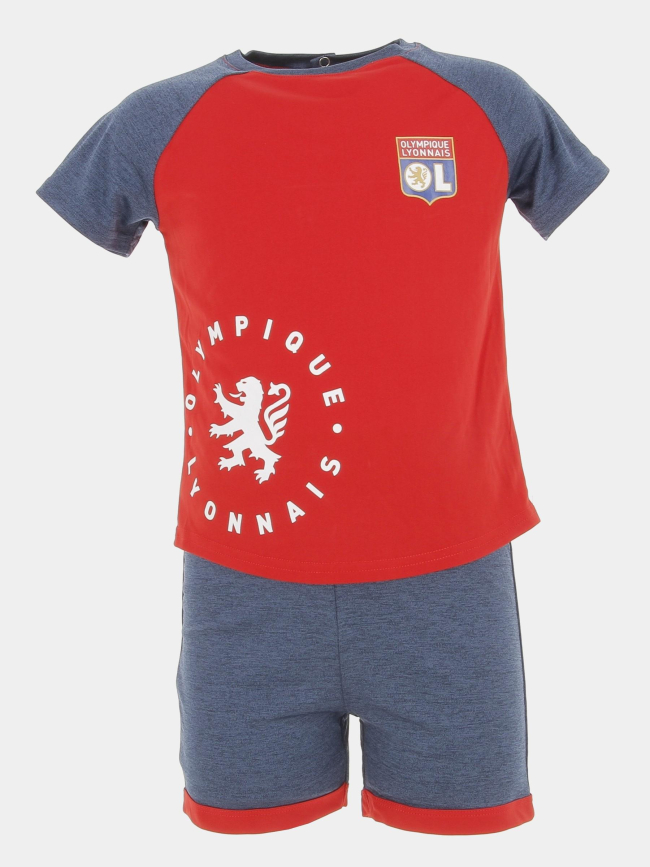 Ensemble t-shirt/short olympique lyonnais rouge garçon - OL
