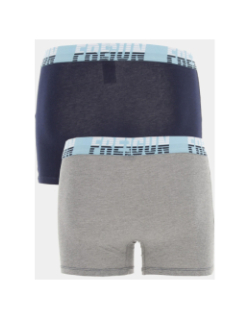 Pack 2 boxers bleu marine/gris homme - Freegun