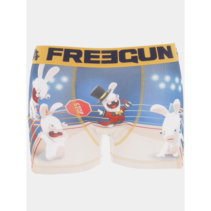 Boxer lapins crétins bleu homme - Freegun
