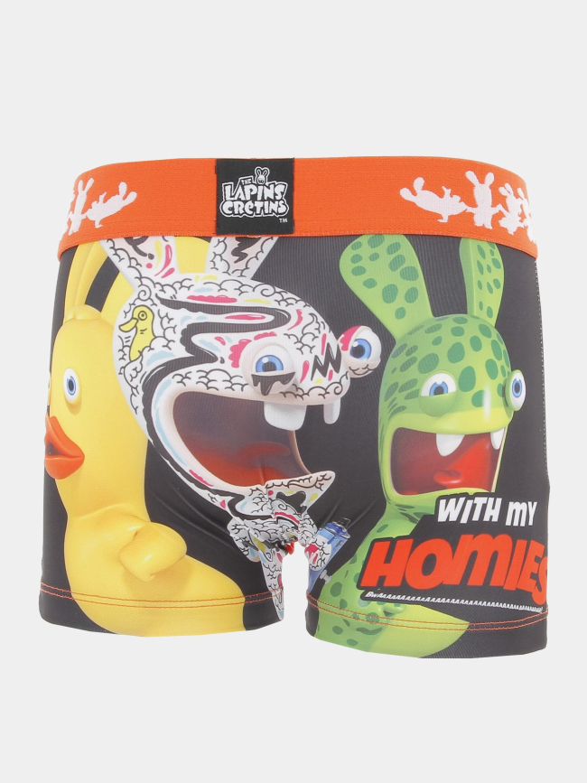 Boxer lapins crétins multicolore garçon - Freegun