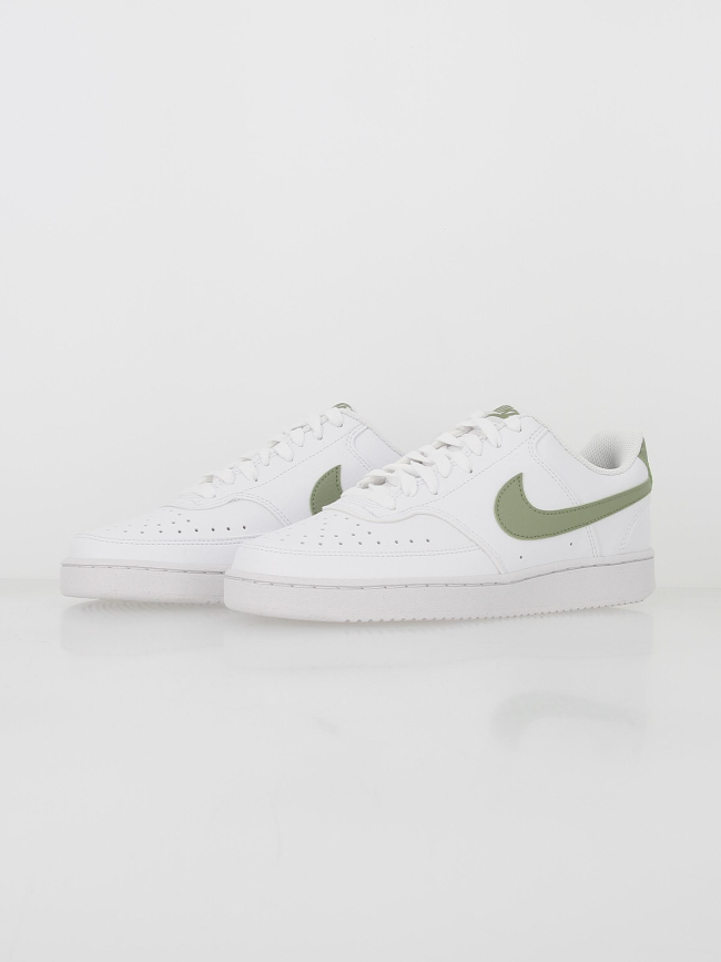 Baskets court vision blanc vert homme - Nike