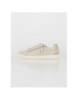 Baskets basses zip beige femme - Tbs