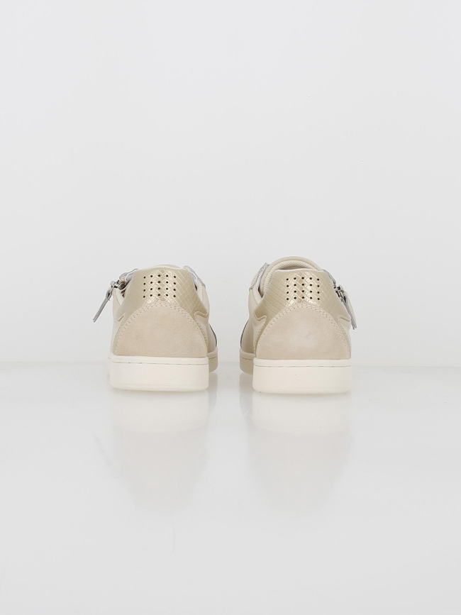 Baskets basses zip beige femme - Tbs