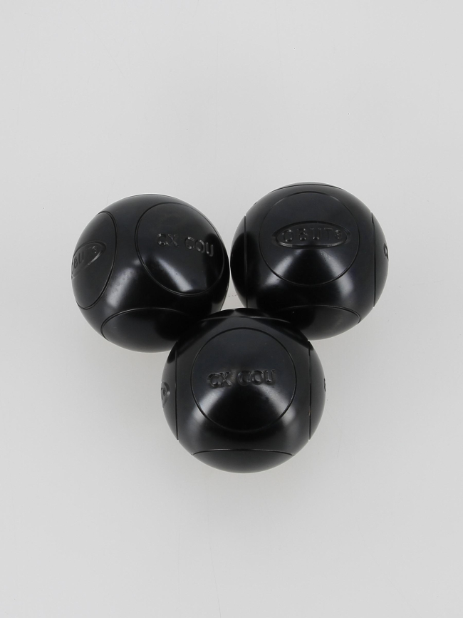 Boules de pétanque demi-tendre 76mm cxcou strie 1 - Obut