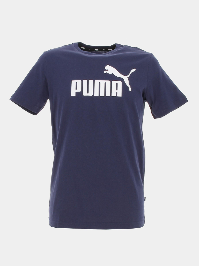 T-shirt essential logo bleu marine homme - Puma