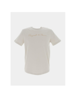 T-shirt logo velours beige - Project X Paris
