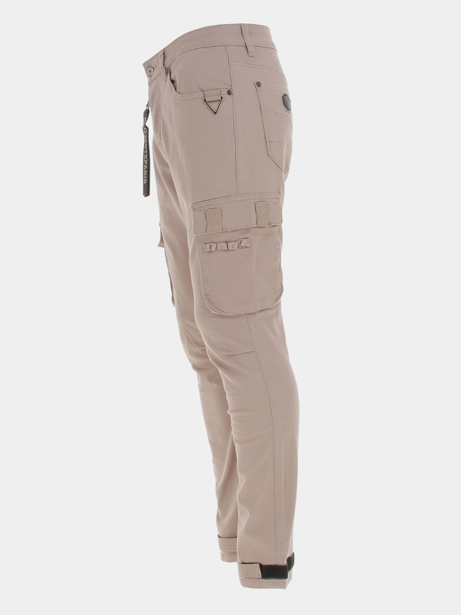 Pantalon cargo sangle marron homme - Project X Paris