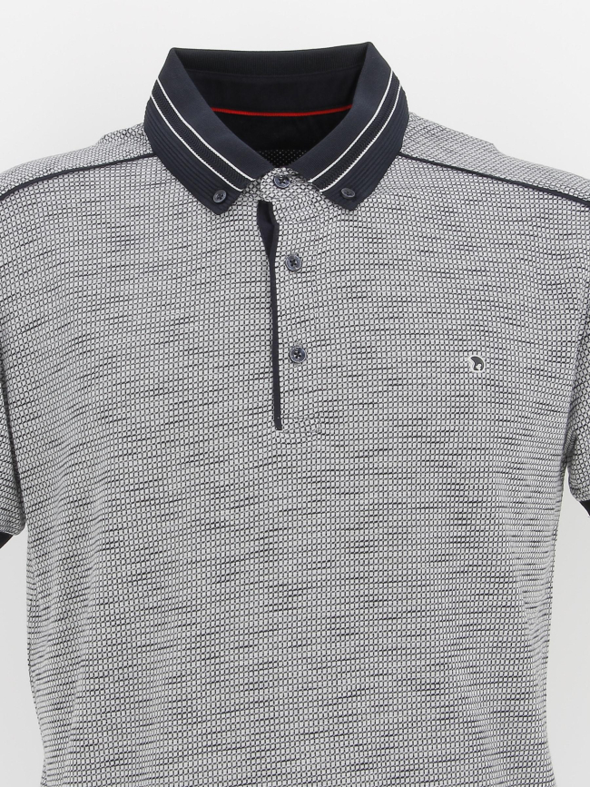 Polo gifford à carreaux noir blanc homme - Benson & Cherry