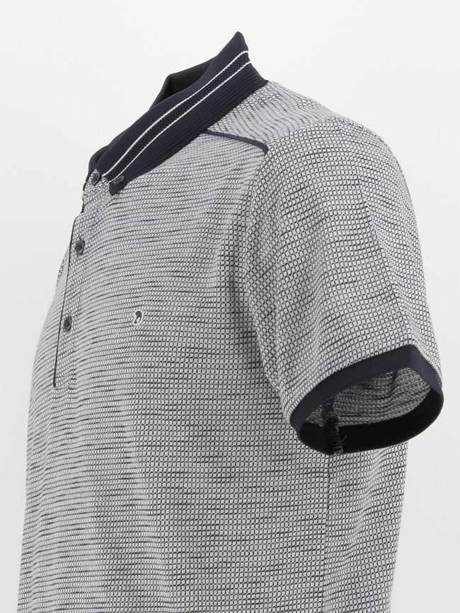 Polo gifford à carreaux noir blanc homme - Benson & Cherry