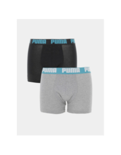 Pack 2 boxers basic stretch noir gris homme - Puma