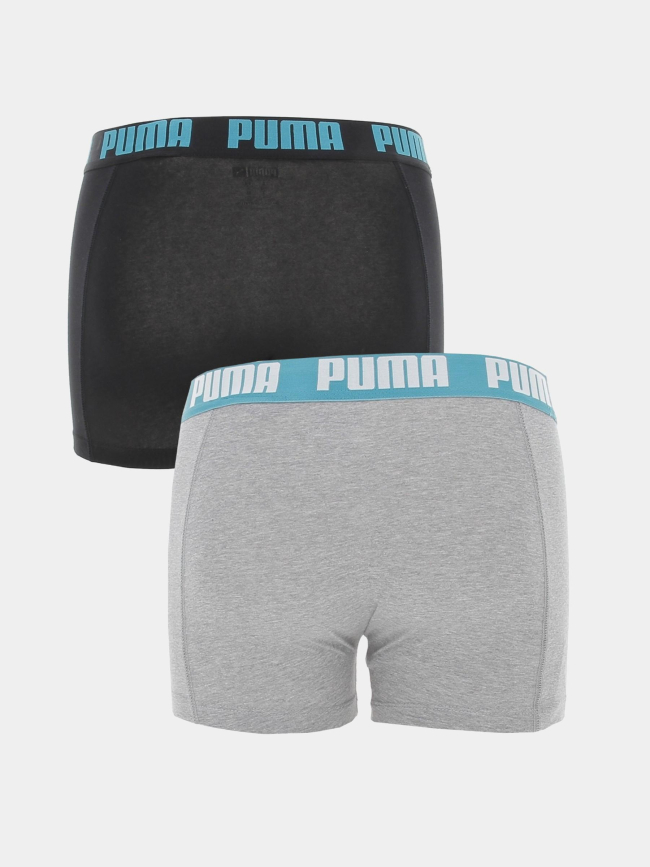 Pack 2 boxers basic stretch noir gris homme - Puma