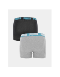 Pack 2 boxers basic stretch noir gris homme - Puma
