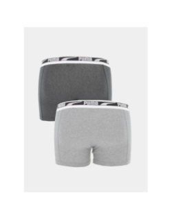 Pack 2 boxers basic stretch gris homme - Puma