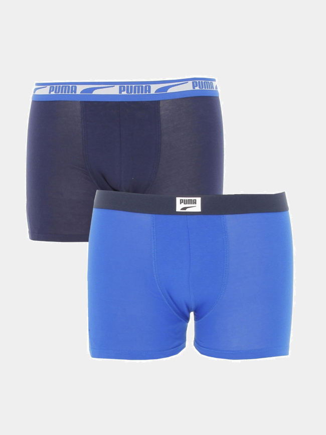 Pack 2 boxers logo patch bleu garçon - Puma