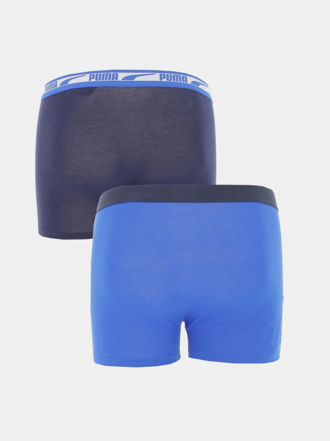 Pack 2 boxers logo patch bleu garçon - Puma