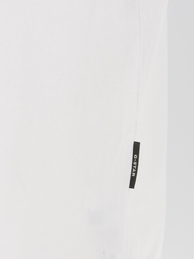 T-shirt badge vert blanc homme - G Star