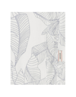 Chemise rayée à fleurs collins blanc bleu homme - Guess