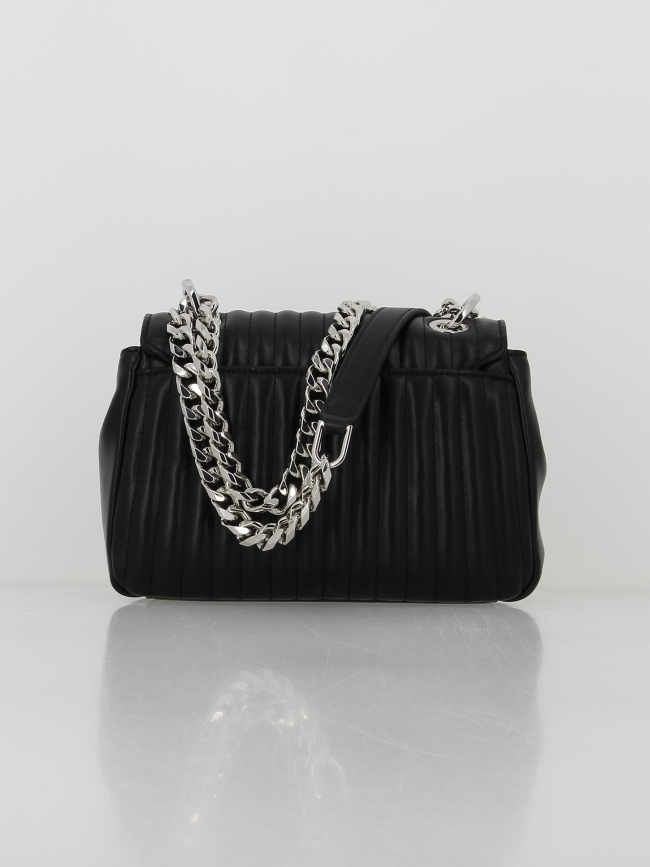 Sac bandoulière matelassé jodie noir femme - Hugo