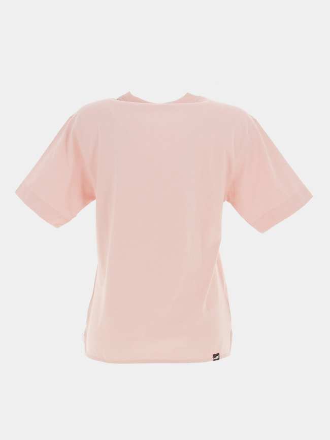 T-shirt cat logo rose femme - Puma