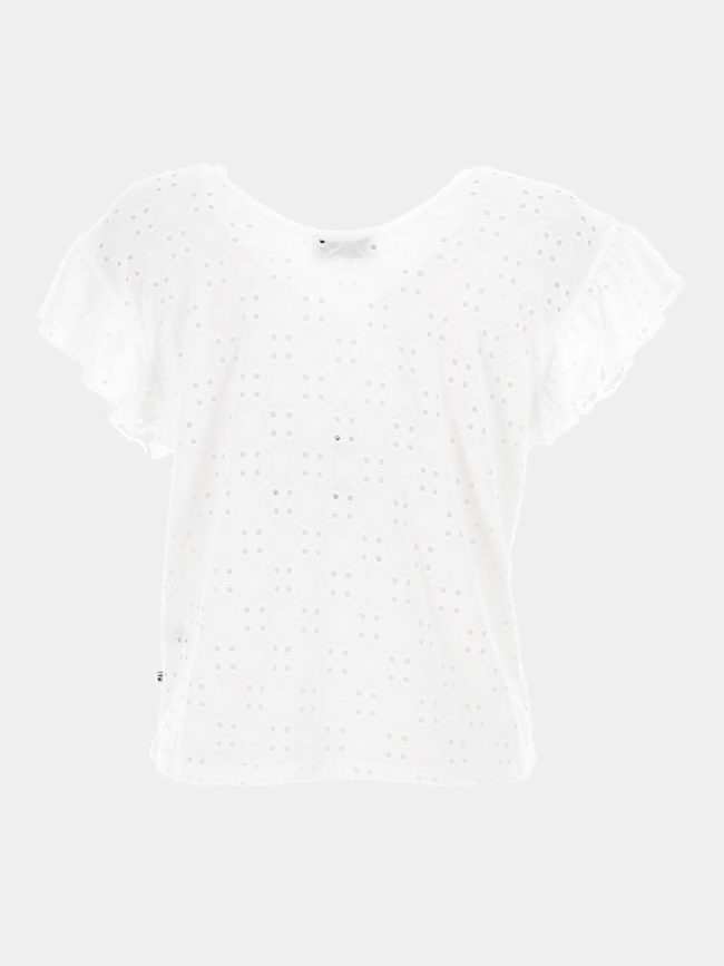 T-shirt ajouré pedrinagi blanc fille - Le Temps Des Cerises