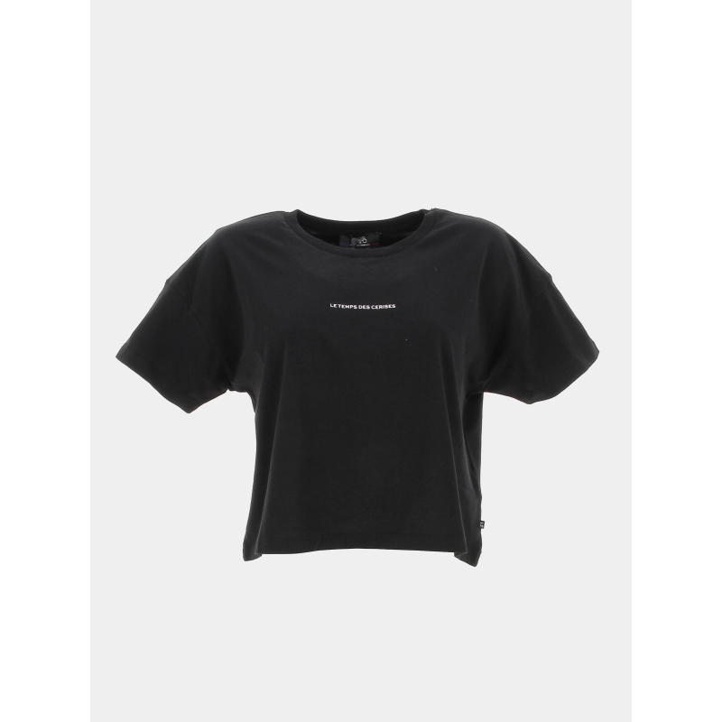 T-shirt crop vinagi noir fille - Le Temps Des Cerises