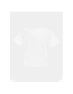 T-shirt crop logo coloré blanc fille - Guess