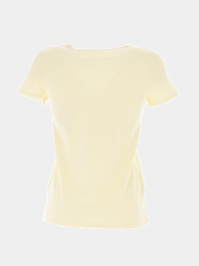 T-shirt éco cornsilk logo doré jaune fille - Guess