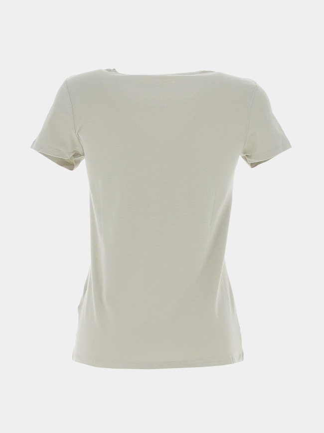 T-shirt éco logo light doré kaki fille - Guess
