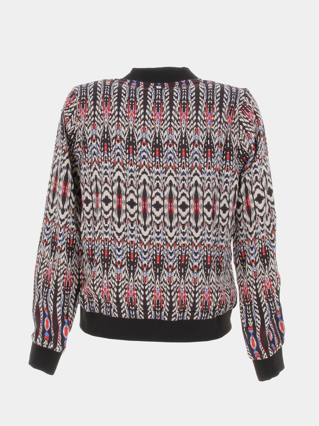 Veste bomber légère ponnie noir rouge femme - Deeluxe