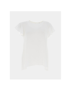 T-shirt kara dos plissé blanc femme - Tiffosi