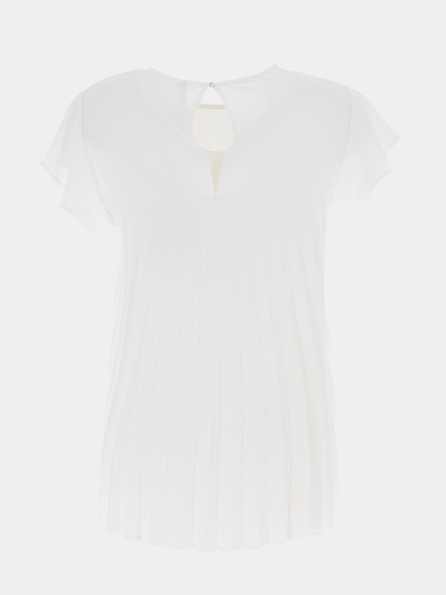 T-shirt kara dos plissé blanc femme - Tiffosi