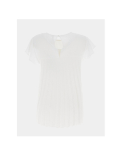 T-shirt kara dos plissé blanc femme - Tiffosi